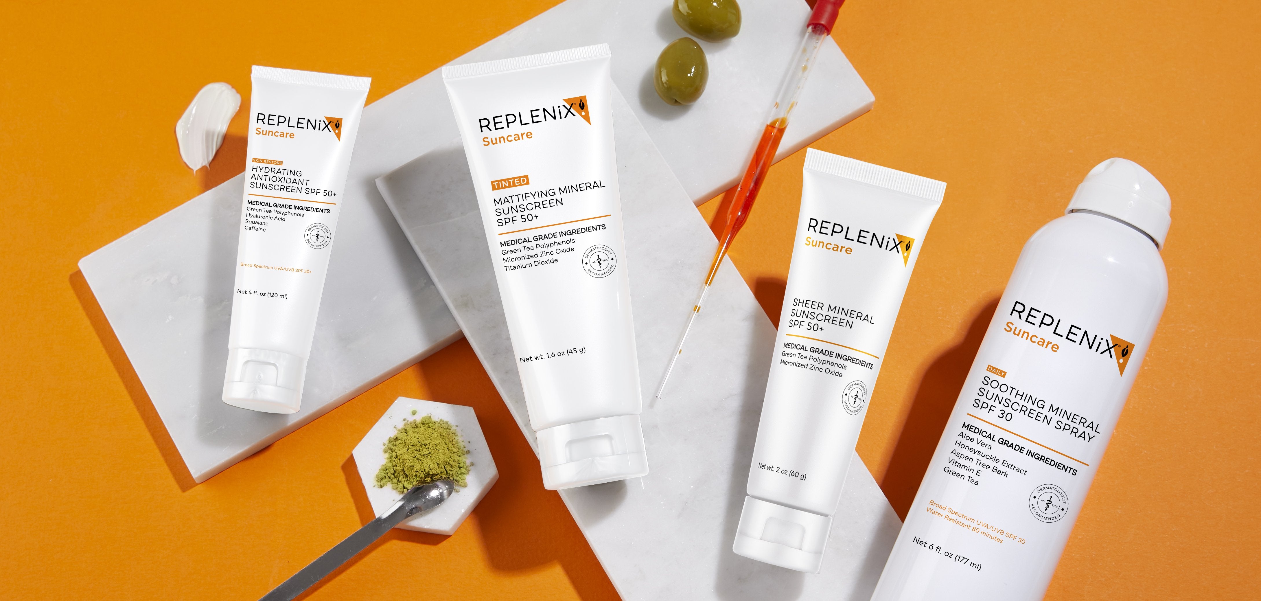The most advanced dermatologist-developed, medical-grade sunscreen by Replenix. Mineral sunscreen, oil-free sunscreen, sunscreen sprays.
