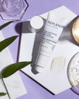 Image of skincare packaging. REPLENIX Age Restore Retinol Eye Repair is a powerful, age-defying retinol eye treatment enriched with an advanced blend of collagen-boosting peptides proven to reduce the appearance of fine lines, wrinkles, dark circles, and puffiness under the eye.