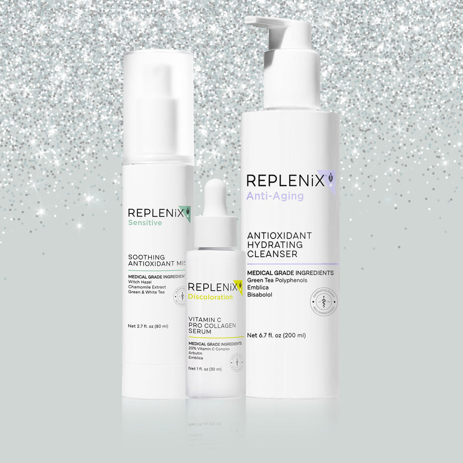 Men's skincare by Replenix. Medical-grade dermatologist recommended skincare collection for men.