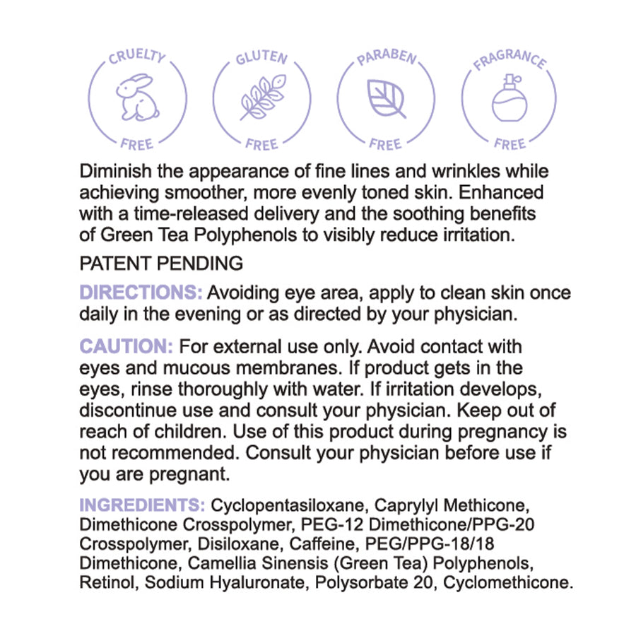 Ingredients in REPLENIX Retinol 5x Regenerate Dry Serum Mini | Anti-Aging | Medical Grade Skincare