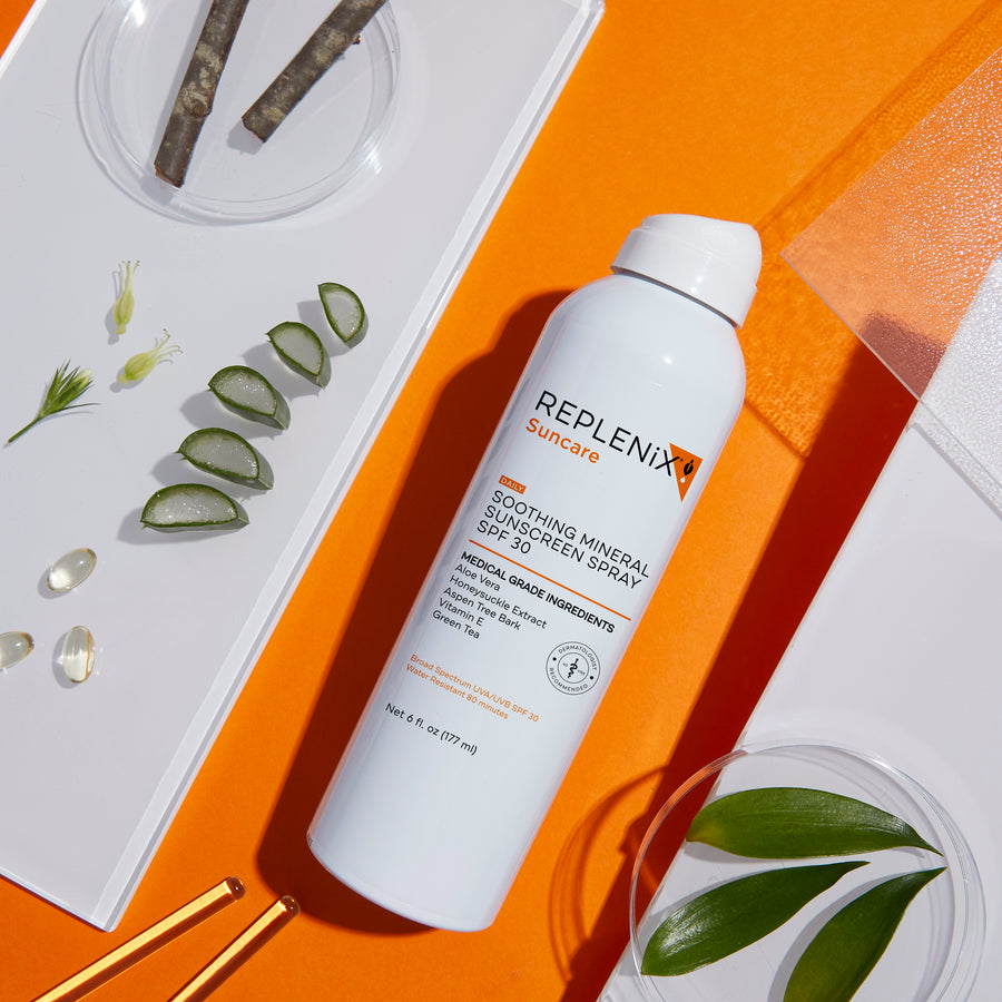 Image of REPLENIX Soothing Mineral Sunscreen Spray SPF 30 | Suncare | Medical Grade Skincare
