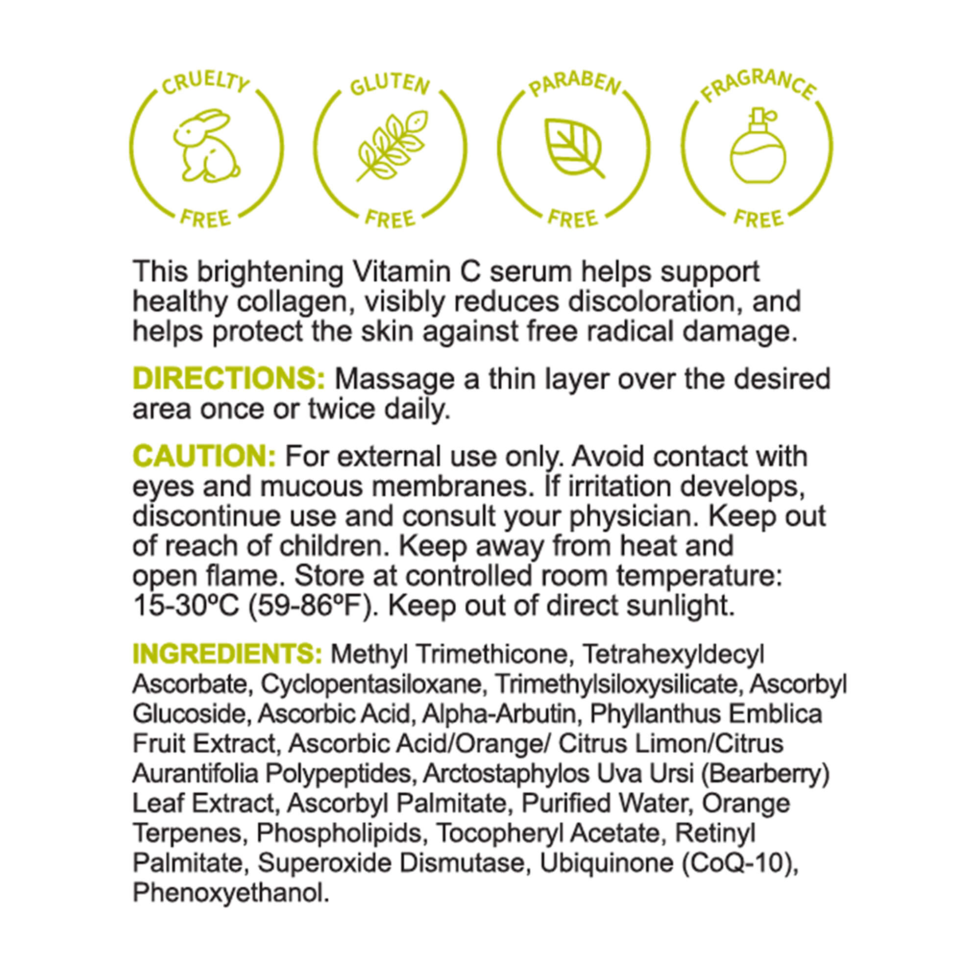 Ingredients in REPLENIX Vitamin C Pro Collagen Serum | Discoloration | Medical Grade Skincare
